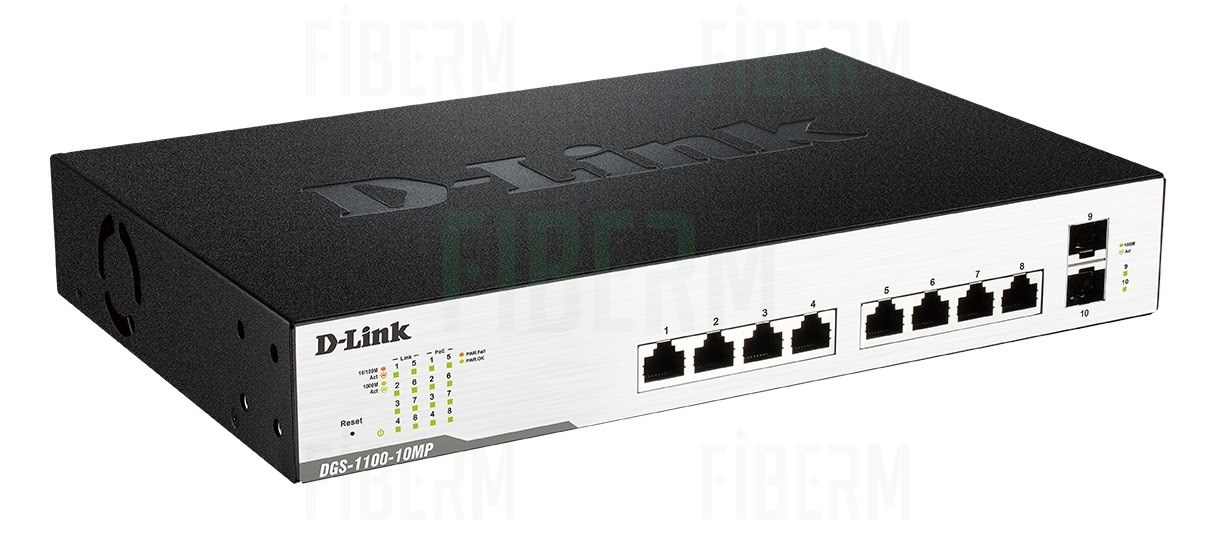 D-LINK DGS-1100-10MP - Smart Switch 8 x 10/100/1000 PoE 2 x SFP