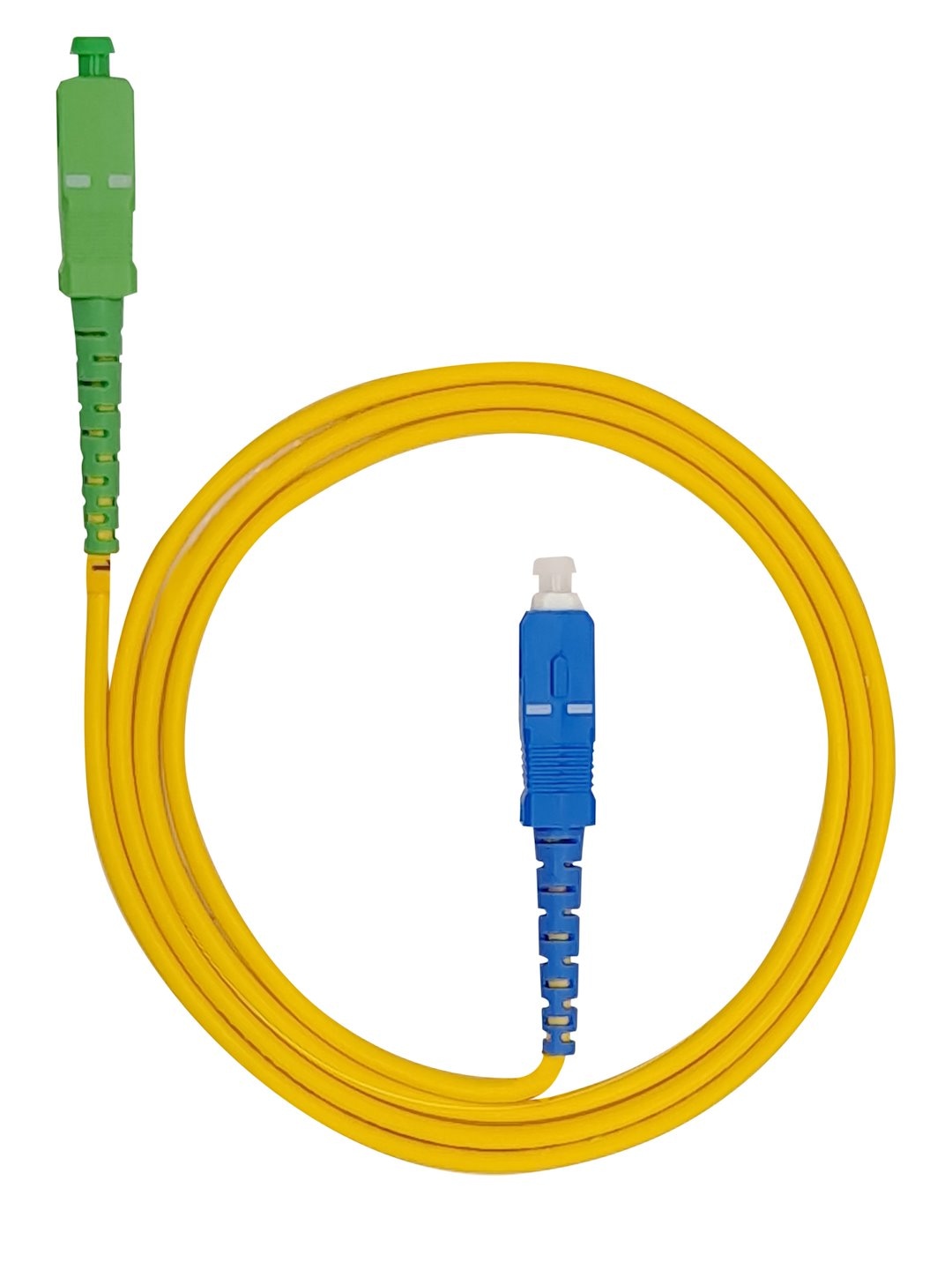 FIBERM Patchcord SC/APC-SC/UPC 1,5m Single Mode Simplex włókno G652D 2,0mm PVC