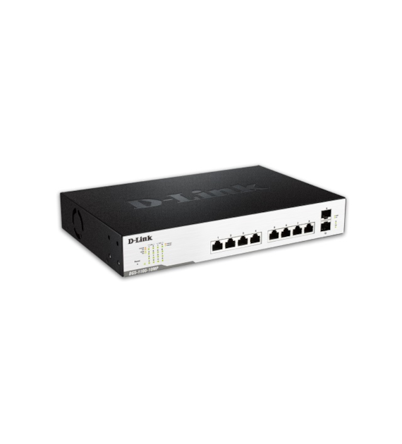 D-LINK DGS-1100-10MPP Switch Smart 8 x 10/100/1000 2 x SFP PoE 242 W