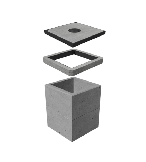 Studnia kablowa SK-1 klasa A15 dwuelementowa / dwuczęściowa + rama + pokrywa wentylowana