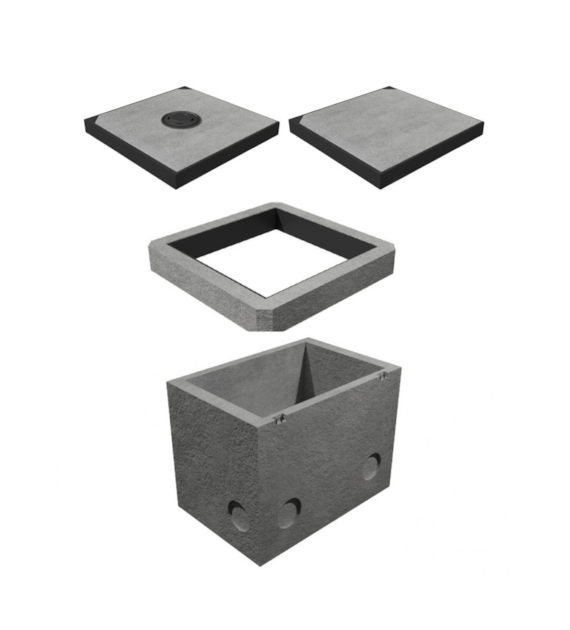 Studnia kablowa SKR-1 dwuelementowa / dwuczęściowa Klasa A15 + rama + pokrywa wentylowana