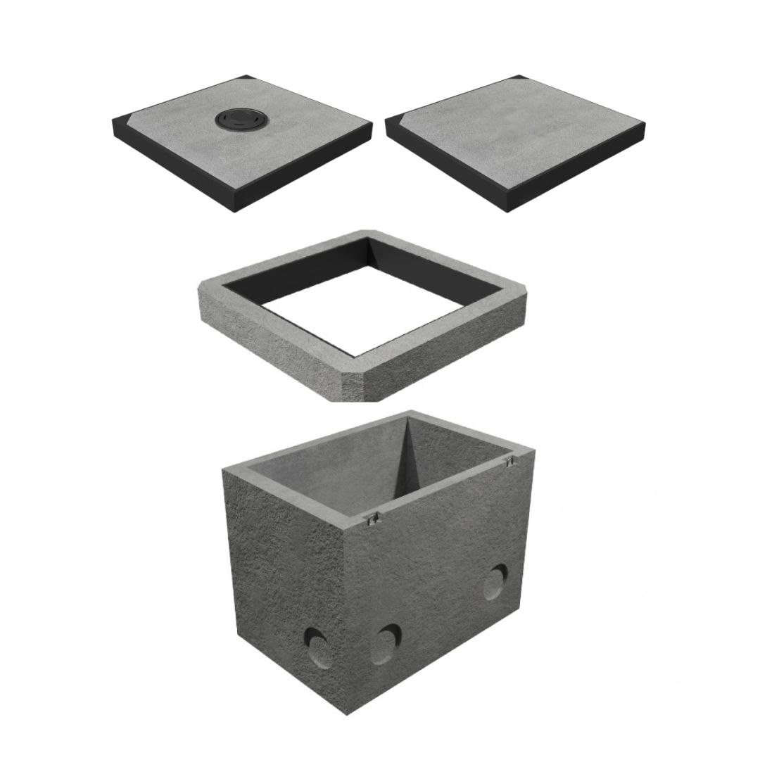 Studnia kablowa SKR-1 dwuelementowa / dwuczęściowa Klasa A15 + rama + pokrywa wentylowana