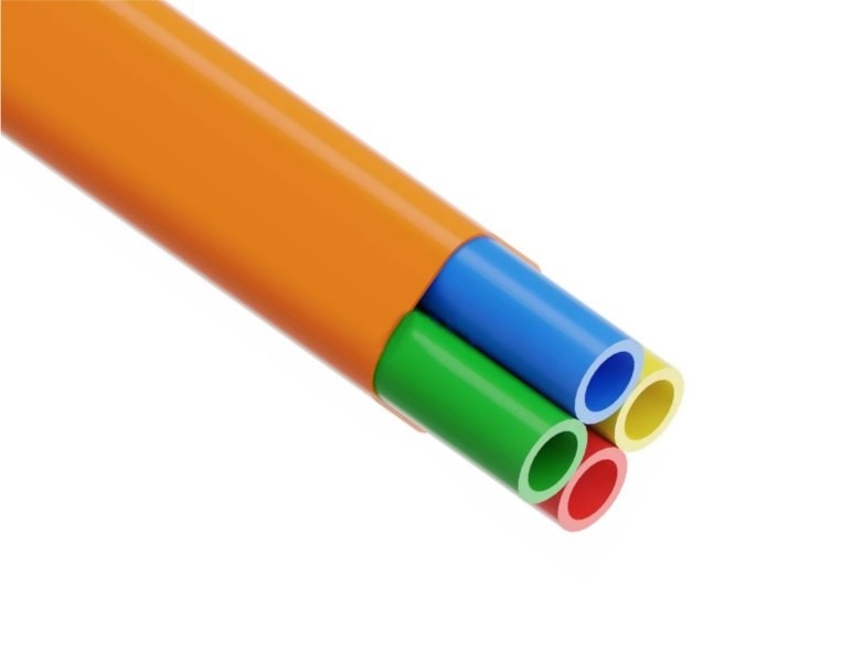 Wiązka / pakiet mikrorurek HDPE 4 x FI 4x14/10 mm do instalacji bezpośrednio w ziemi