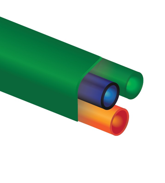 Wiązka/pakiet mikrorurek 3x14/10 mm, zielona