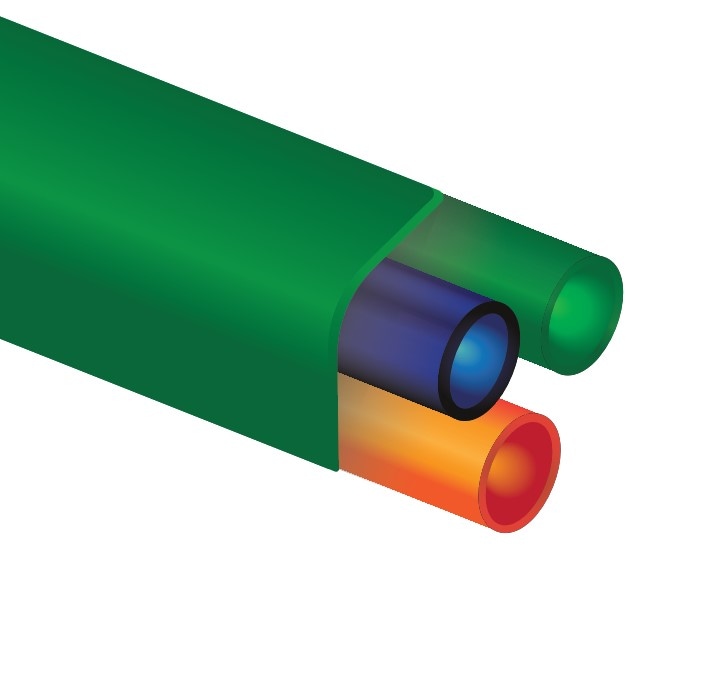 Wiązka/pakiet mikrorurek 3x14/10 mm, zielona