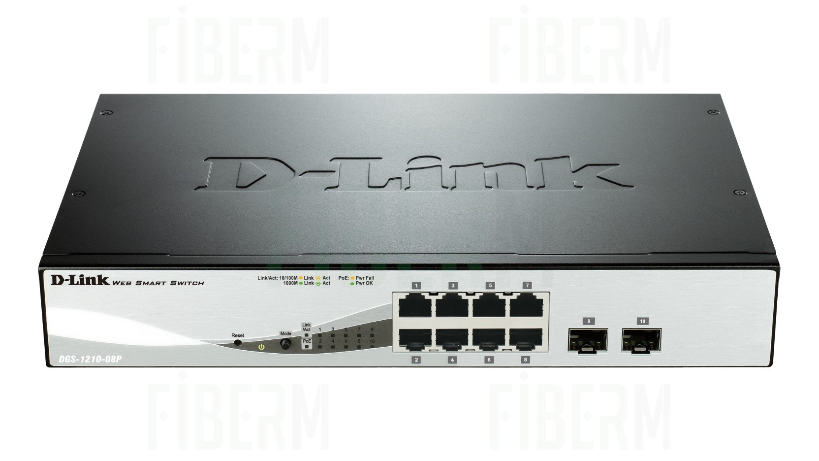 D-LINK DGS-1210-08P - Chytrý Switch 8 x 10/100/1000 PoE + 2 x SFP
