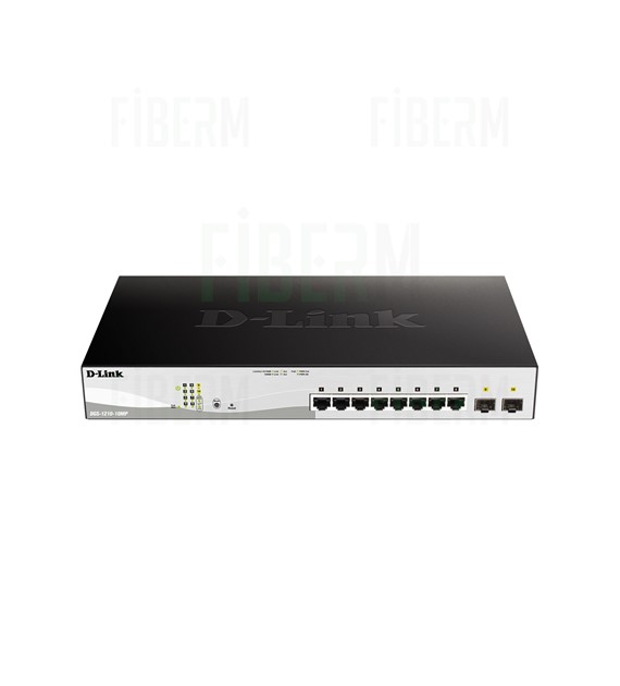 D-LINK DGS-1210-10MP - Chytrý Switch 8 x 10/100/1000 PoE + 2 x SFP
