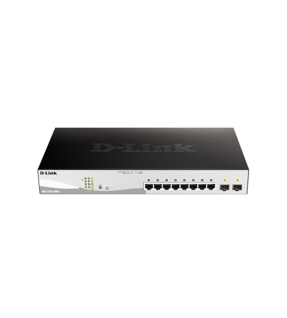D-LINK DGS-1210-10MP Switch Smart 8 x 10/100/1000 PoE + 2 x SFP