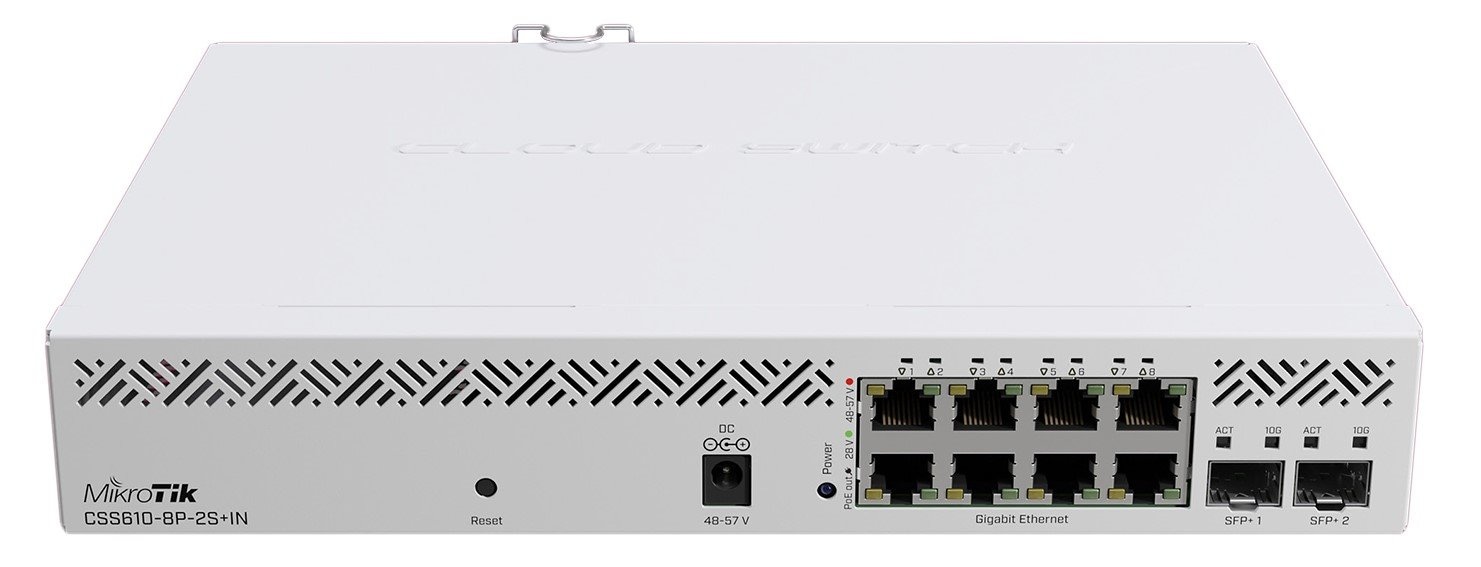 MikroTik Cloud Smart Switch CSS610-8P-2S+IN switch zarządzalny 8x GE PoE, 2x SFP+