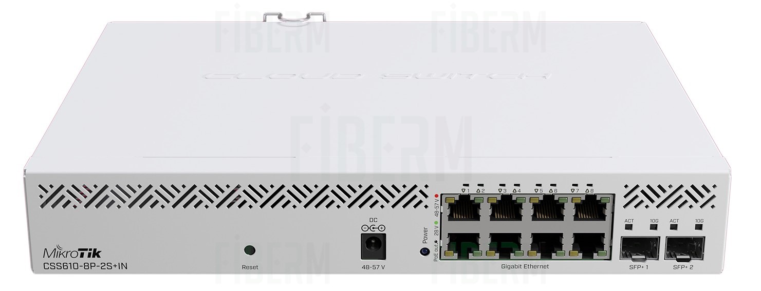 MikroTik Cloud Smart Switch CSS610-8P-2S+IN managed switch 8x GE PoE