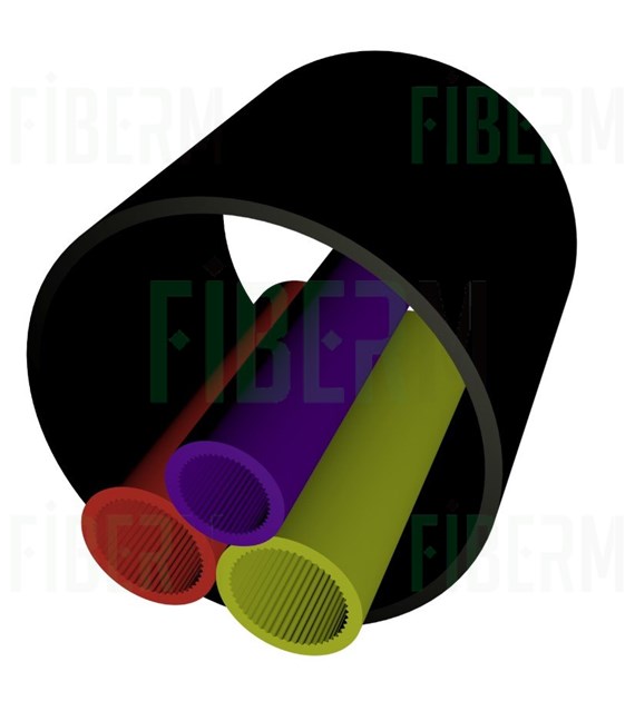 HDPE Μονοτοιχη Μικροσωλήνα 4 x fi 12/10mm για άμεση τοποθέτηση εγκατάστασης