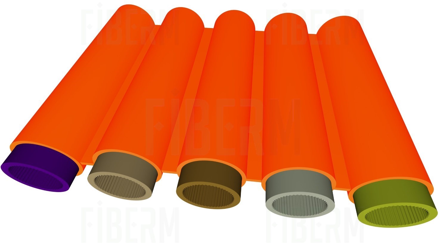 Flat Bundle / Package of Thick-Walled HDPE Microducts 4 x fi 8/4mm for direct burial installation