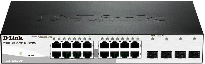 D-LINK DGS-1210-20 - Chytrý Switch 16 x 10/100/1000 + 4 x SFP