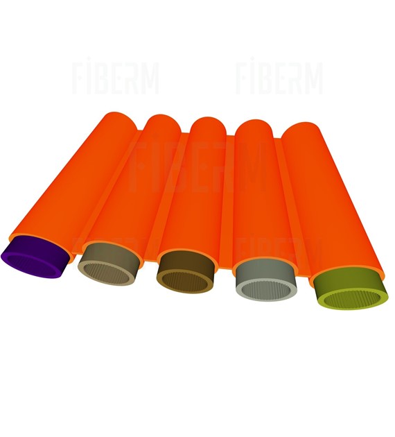 Flat Bundle / Package of Thick-Walled HDPE Microducts 4 x fi 10/6mm for direct burial installation