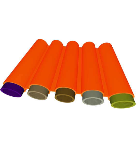 Płaska wiązka / pakiet mikrorurek grubościennych HDPE 7 x fi 10/6mm do instalacji bezpośrednio w ziemi