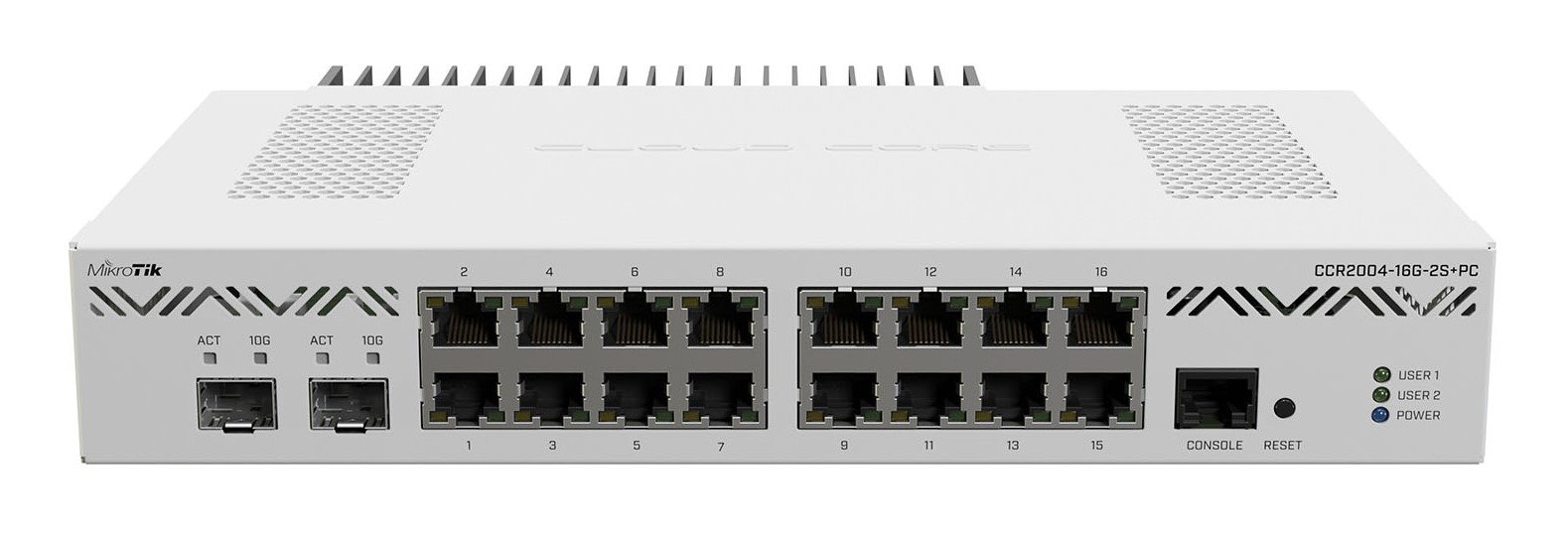 Mikrotik Cloud Core RouterCCR2004-16G-2S+PC 16x 1G Ethernet  2 x 10G SFP+ 10Gb/s