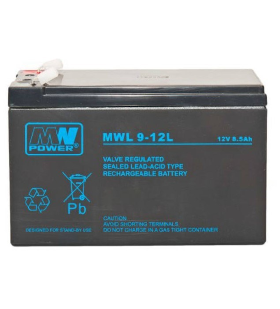 Akumulator MWP 9-12L 12,00V 9,00Ah Long Life, faston 250