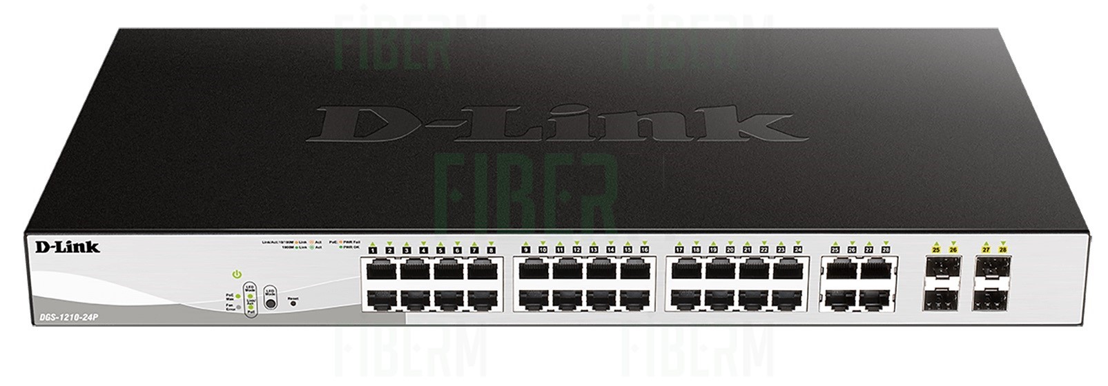 D-LINK DGS-1210-24P - Chytrý Switch 24 x 10/100/1000 PoE + 4 x SFP