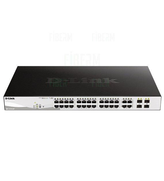D-LINK DGS-1210-24P - Pametno Stikalo 24 x 10/100/1000 PoE + 4 x SFP