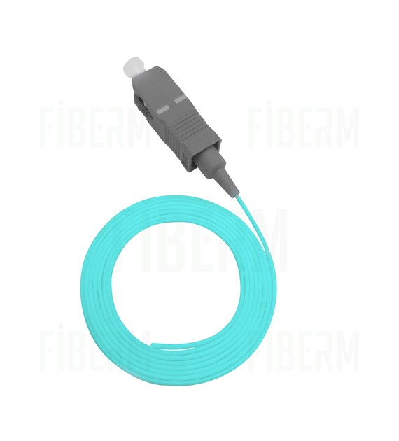 FIBERM Pigtail SC/UPC 1m Multi-Mode OM3 Modrá Snadno Seříznutelný Volný Trubkový