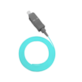 FIBERM Pigtail SC/UPC 1m Multi Mode OM3 Cyan Easy Strip Loose Tube