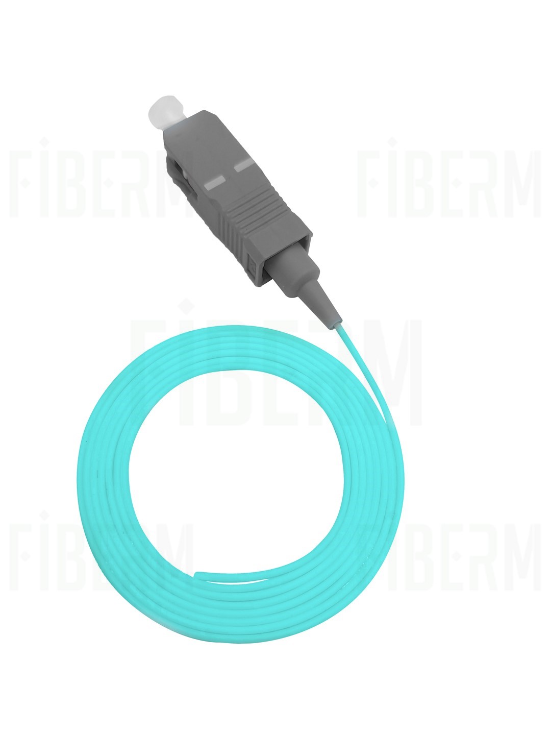 FIBERM Pigtail SC/UPC 1m Multi Mode OM3 Cyan Easy Strip Loose Tube