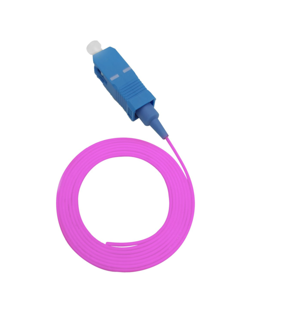 FIBERM Pigtail SC/UPC 1m Multi Mode OM4 Pink Easy Strip Loose Tube