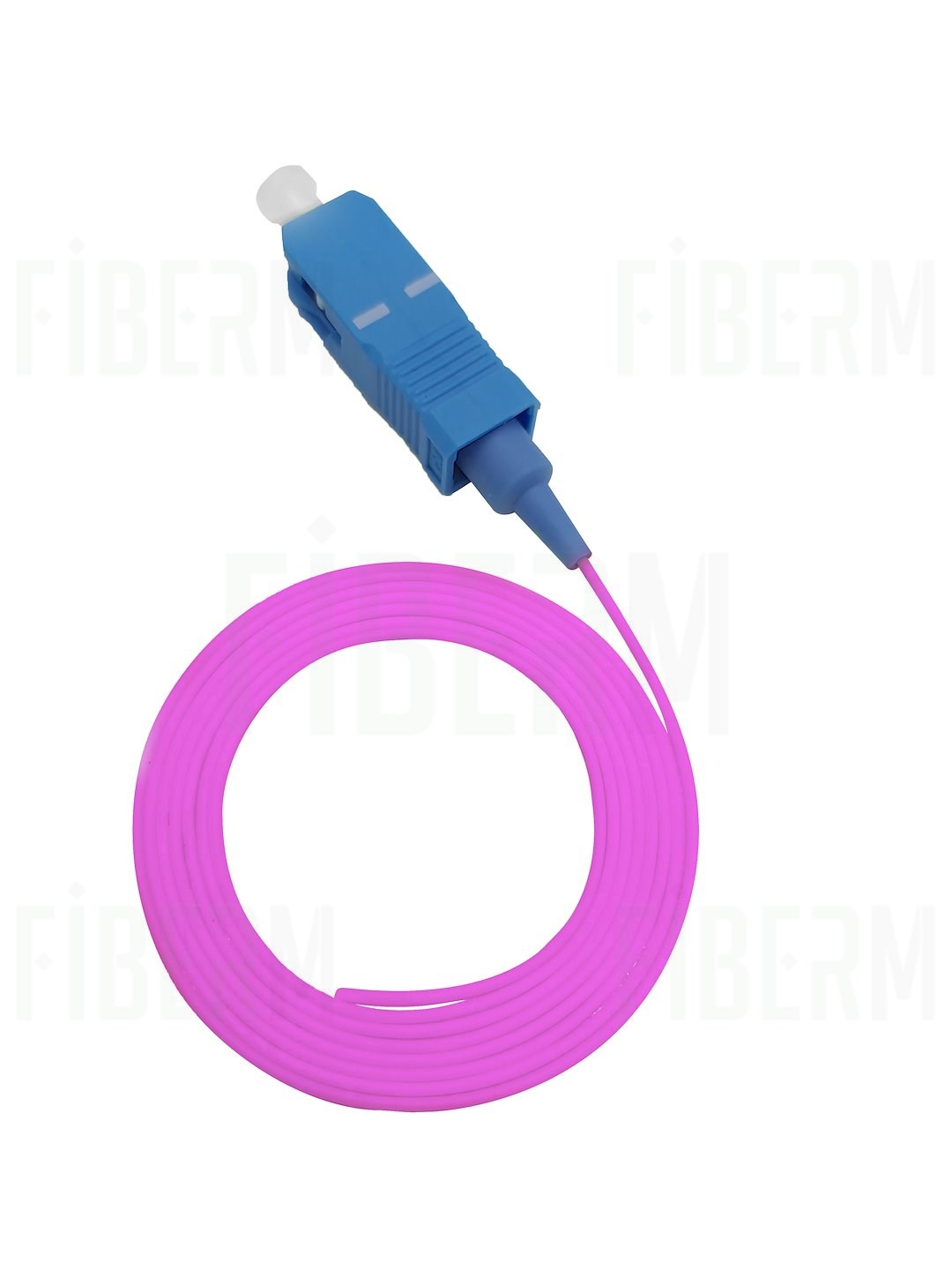 FIBERM Pigtail SC/UPC 1m Multimode OM4 Roza enostavno odstranljiv vohuničasti tubus