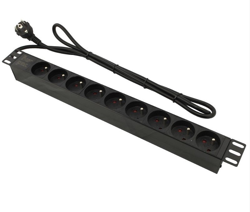 Listwa zasilająca Wtyk UPS C14 9 portowa 1,8m obudowa ALU 19`