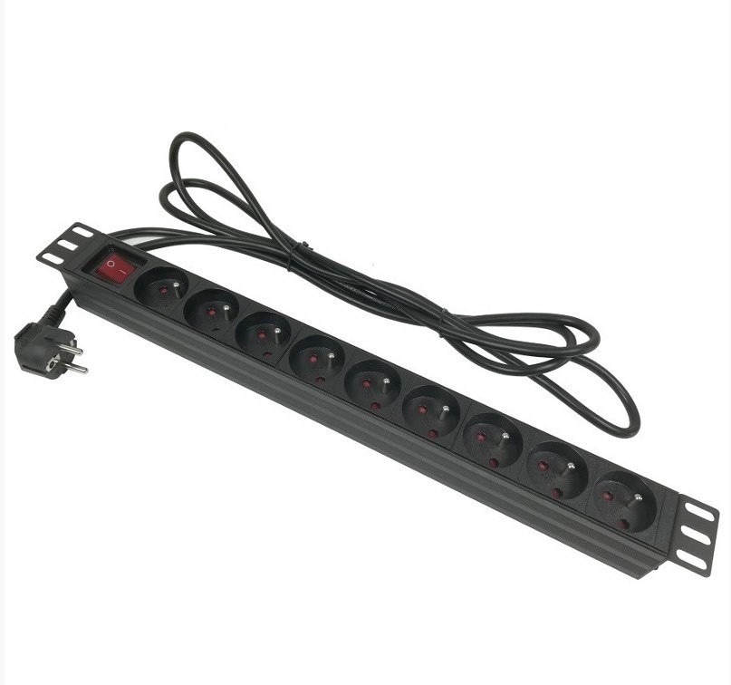 Listwa zasilająca wtyk UPS C14 9 portowa 3m obudowa ALU 19`