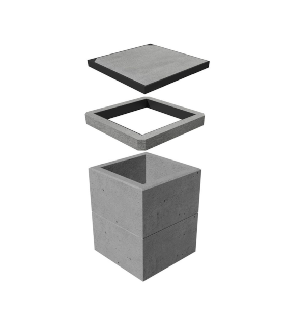 Studnia kablowa SK-1 Klasa D400 jednoelementowa/jednoczęściowa + rama + pokrywa pełna