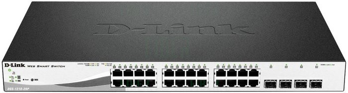 D-LINK DGS-1210-28P - Spravovaný Switch 24 x 10/100/1000 PoE + 4 x SFP