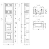 Szczudło żelbetowe A1 do słupa drewnianego