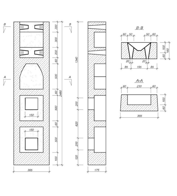 Szczudło żelbetowe A1 do słupa drewnianego