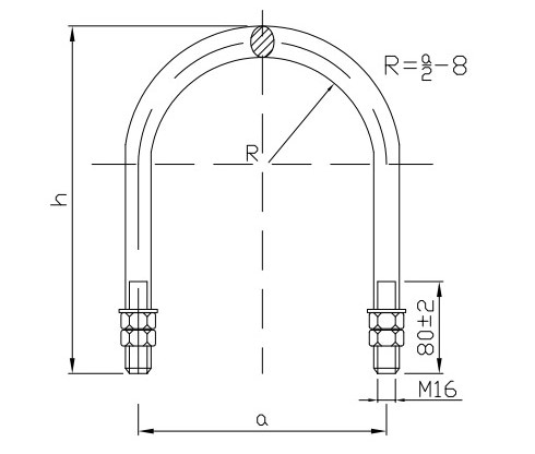 Obejma OB-20 do słupa drewnianego