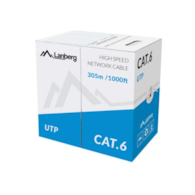 LANBERG KABEL LAN UTP KAT.6  305M DRUT CU SZARY CPR + FLUKE PASSED