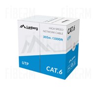Cable LAN LANBERG UTP CAT.6 305M Cable de Cobre Gris CPR + APROBADO FLUKE