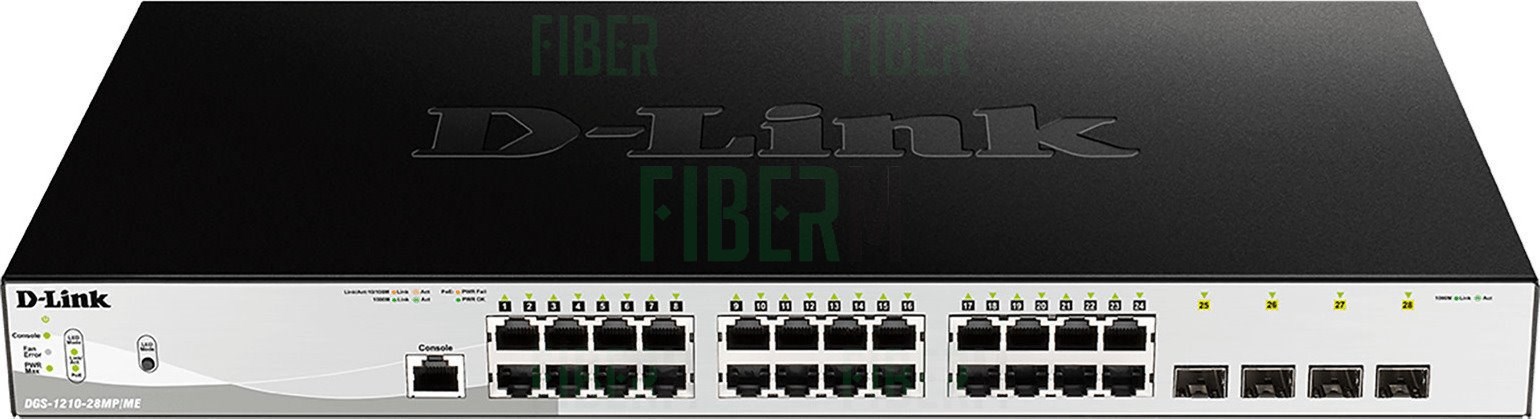 D-LINK DGS-1210-28MP/ME - Smart Switch 24 x 10/100/1000 PoE+ 370W 4 x SFP