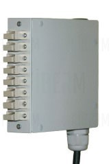 Przełącznica światłowodowa przemysłowa ODF-DIN z płytą rozdzielczą FPN08STG 8xST/FC i uchwytem na szynę UDDIN