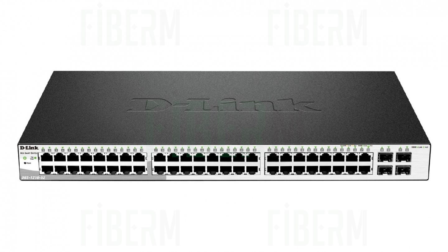 D-LINK DGS-1210-52: Switch inteligente con 48 puertos 10/100/1000 y 4 puertos SFP