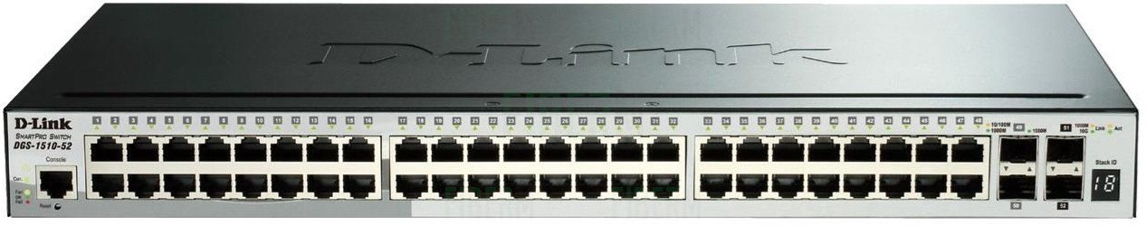 D-LINK DGS-1210-52MP: Switch inteligente con 48 puertos 10/100/1000 PoE 370W y 4 puertos SFP