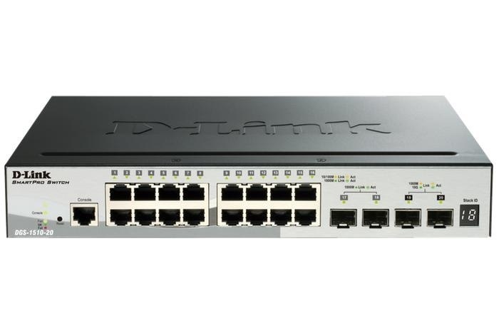 D-LINK DGS-1510-20 Switch Zarządzalny 16 x 10/100/1000 2 x SFP 2 x SFP+