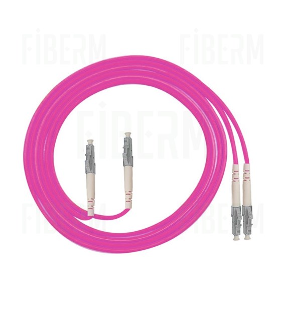 FIBERM GOLD Patchcord LC/UPC-LC/UPC 1m Multi-Mode Duplex Fiber OM4