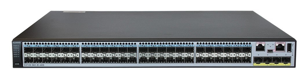 Huawei S5720-56C-EI-48S-AC switch zarządzalny48x SFP, 4x SFP+, zasilacz AC