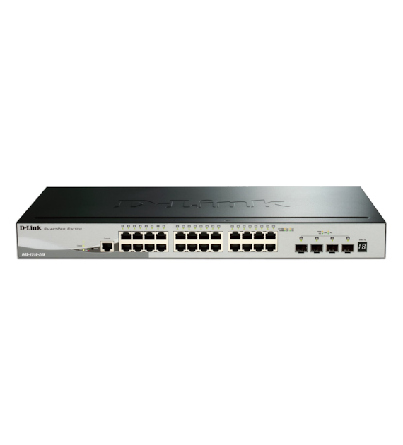 D-LINK DGS-1510-28P Switch Zarządzalny 24 x 10/100/1000 PoE 2 x SFP 2 x SFP+