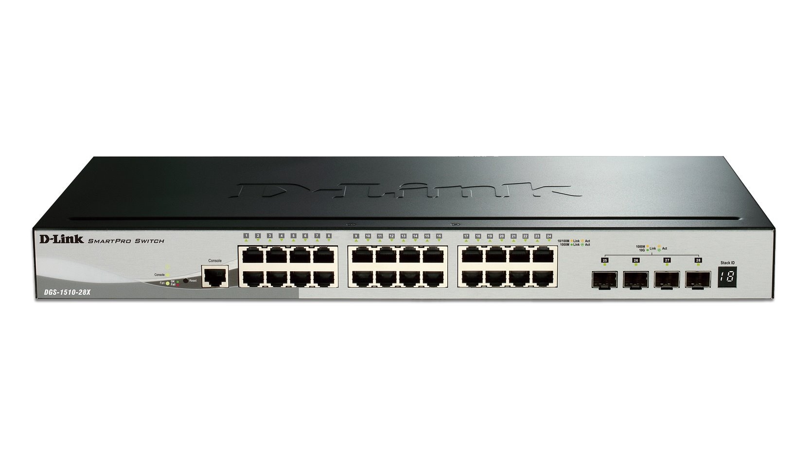 D-LINK DGS-1510-28P Switch Zarządzalny 24 x 10/100/1000 PoE 2 x SFP 2 x SFP+