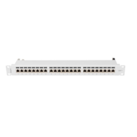 LANBERG Patch Panel 24 porty 1U CAT7 ekranowany szary