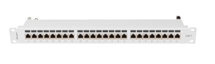 LANBERG Patch Panel 24 porty 1U CAT7 ekranowany szary