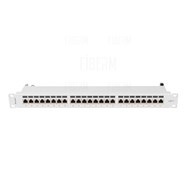 LANBERG Patch Panel 24 porty 1U CAT7 ekranowany szary