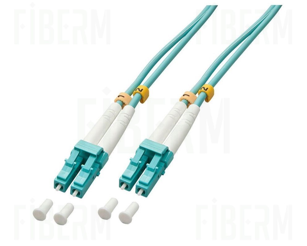 FIBERM GOLD patchcord LC/UPC-LC/UPC 40m Mulit Mode Duplex włókno OM3 2,0mm w peszlu